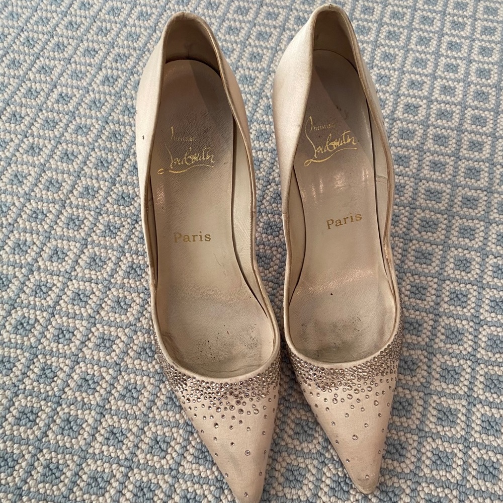 Christian louboutin silk shoes